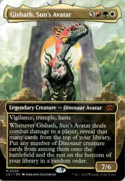 Gishath, Sun's Avatar (Borderless) The Lost Caverns of Ixalan LCI Normal NM - Image 1
