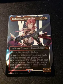 Lightning, Army of One (0545) (Borderless) (Surge Foil) Final Fantasy Foil - Image 1