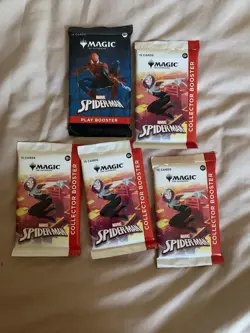 Magic the Gathering - Marvel: Spider-Man - 4 Sealed Collector Booster Packs + 1 - Image 1