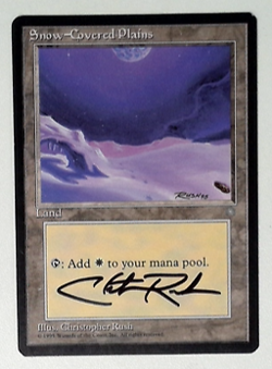 1x V1159: Snow-Covered Plains: LP: Ice Age: Signed/Autographed: Christopher Rus - Image 1