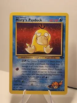 Misty's Psyduck 90/132 Gym Challenge Regular Pokemon TCG LP Vintage - Image 1