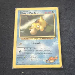 Pokemon TCG WoTC Misty's Psyduck 054/132 Gym Heroes Vintage Near Mint NM - Image 1