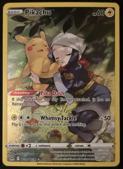Pokemon TCG Pikachu TG05/TG30 Swsh11: Lost Origin Trainer Gallery Full Art Holo - Image 1