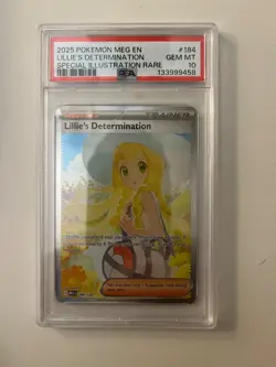 Pokemon MEG EN-Mega Evolutions #184 LILLIE'S DETERMINATION SIR PSA 10-132981319 - Image 1