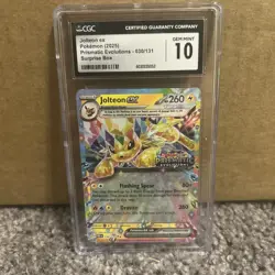 2025 Pokemon Jolteon ex 030 Prismatic Evolutions Surprise Box Stamped CGC 10 Gem - Image 1