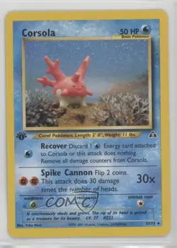 Corsola 1st Ed. Pokemon Neo Discovery #37 2001 - Image 1