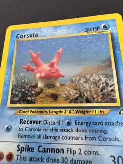 Corsola 37/75 Uncommon Neo Discovery Pokemon 2001 WOTC LP - Image 2
