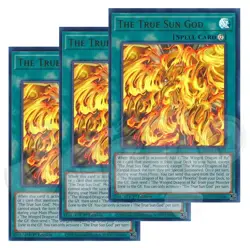 Yugioh - The True Sun God x 3 - 1st Edition Ultra Rare NM - Free Holo - Image 1