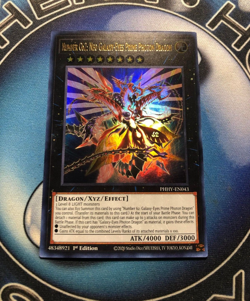 NUMBER C62: NEO GALAXY-EYES PRIME PHOTON DRAGON * ULTRA RARE PHHY-EN043 YUGIOH! - Image 1