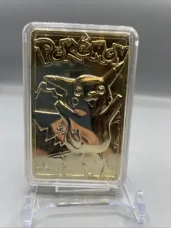 Pokemon Pikachu 23K Gold Plated Trading Card Burger King Exclusive 1999 - Image 1