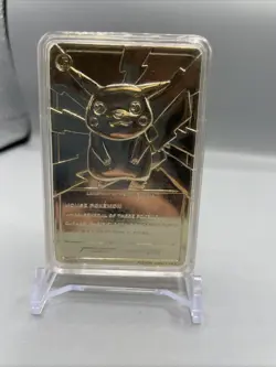 Pokemon Pikachu 23K Gold Plated Trading Card Burger King Exclusive 1999 - Image 3
