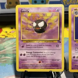 Pokemon TCG Fossil Gastly Haunter Gengar Non Holo Rare Pokemon Card Bundle LP - Image 2