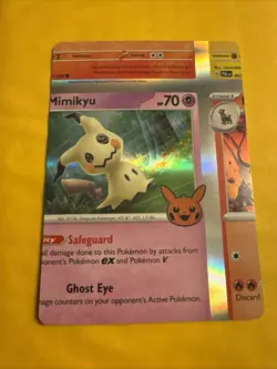 Pokemon Card - Mimikyu Error Miscut NFC Trick or Trade 062/193 Holo Rare - Image 1