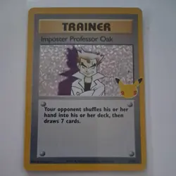 Pokemon TCG Celebrations 25th Anniversary Imposter Professor Oak 73/102 Card NM - Image 1