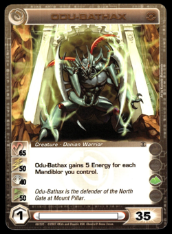 Chaotic 68/232 Odu-Bathax Copper Letters Rare Card Max Courage Speed - Image 1