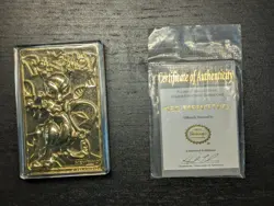 Pokemon 1999 ?? MEWTWO 23k Gold Plated Trading Card Burger King Promo +COA +Ball - Image 2