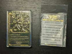 Pokemon 1999 ?? MEWTWO 23k Gold Plated Trading Card Burger King Promo +COA +Ball - Image 3