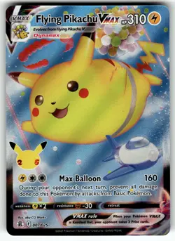 Flying Pikachu VMAX 007/025 Celebrations NM Pokemon Card TCG - Image 1