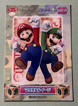 Mario Party 10 Mario and Luigi Card Nintendo Japanese TCG U.S Seller - Image 1