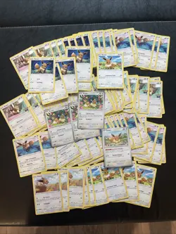 100x Card Eevee Pokemon Cards Lot Collection All Eevees! TCG Custom - Image 1