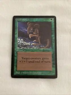 Magic The Gathering Beta Set Giant Growth - See Photos - MP - Image 1