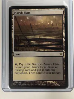 MTG Marsh Flats - Zendikar Rare #219 - Image 1