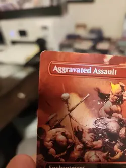 MTG Aggravated Assault Rainbow Foil Secret Lair Frank Frazetta 1983 NM SLD - Image 3