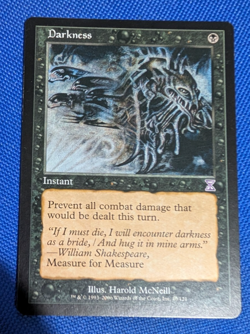 Darkness, Time Spiral, Timeshifted, Magic the Gathering, MTG - Image 1