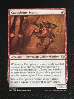 MTG Phyrexia: All Will Be One Cacophony Scamp 124/271 NM - Image 1