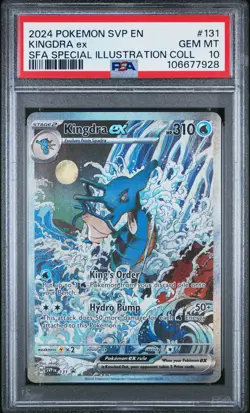 2024 POKEMON SVP EN-SV BLACK STAR PROMO #131 KINGDRA EX PSA 10 - Image 1