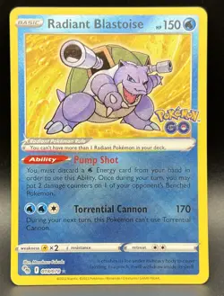 2022 Pokemon Go Radiant Blastoise Rare Holo 18/78 - Image 1