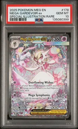 2025 POKEMON MEG EN-MEGA EVOLUTION #178 MEGA GARDEVOIR EX PSA 10 - Image 1
