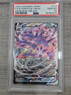 Pokemon Eternatus Vmax PSA 10 Darkness Ablaze Gem Mint Ultra Rare Sword & Shield - Image 1
