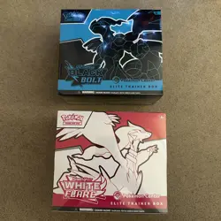 DAMAGED Pokemon Black Bolt and White Flare Pokemon Center Elite Trainer Box ETB - Image 1