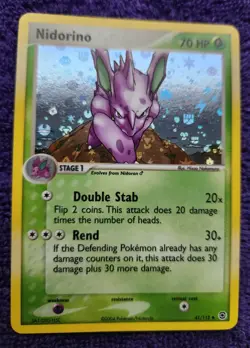 Nidorino 41/112 Ex FireRed & LeafGreen Reverse Holo Pokemon *NICE* - Image 1