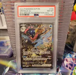 2024 POKEMON SVP EN-SV BLACK STAR PROMO #132 GRENINJA EX PSA 8 - Image 1
