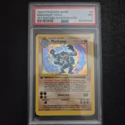 1999 Pokemon Game Machamp-Holo 1st Edition-Shadowless - PSA 7 NM - Image 1