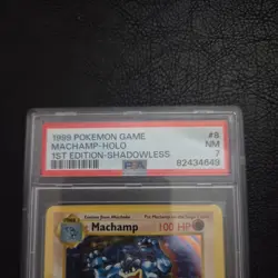 1999 Pokemon Game Machamp-Holo 1st Edition-Shadowless - PSA 7 NM - Image 3