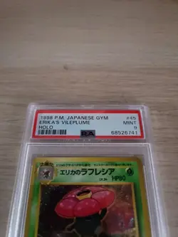 Pokemon Gym Heroes Japanese Holo Erika's Vileplume #045 PSA 9! Mint! PK218 - Image 2