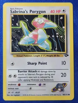 Pokemon - Sabrina's Porygon - 98/132 - 2000 Gym Challenge [Vintage] - Image 1