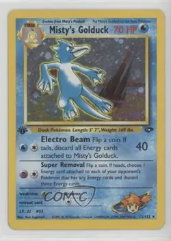 Misty's Golduck Holo 1st Ed. Pokemon Gym Challenge #12 2000 - Image 1