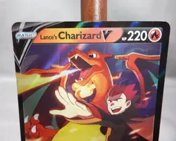 Pokemon TCG Lance’s Charizard V SWSH133 Black Star Promo Celebrations Near Mint - Image 2