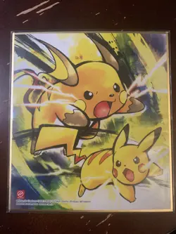 Raichu Pikachu Pokemon Shikishi Art Board #15 NM - Image 1