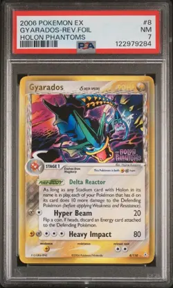 Pokemon Gyarados 2006 EX Holon Phantoms Reverse Holo #8 PSA 7 Mint 🔥New Cert🔥 - Image 1