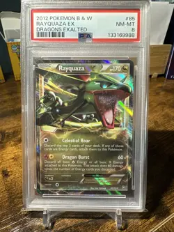 2012 Pokemon Black And White Dragons Exalted #85 Rayquaza EX PSA 8 - Image 1