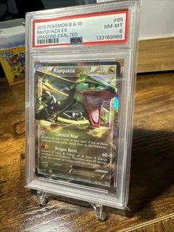2012 Pokemon Black And White Dragons Exalted #85 Rayquaza EX PSA 8 - Image 2
