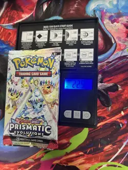GOD PACKU 🔥22.52g🔥VERY HEAVY Prismatic Evolutions Pokemon Sealed Booster Pack - Image 1