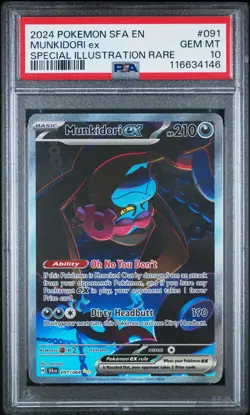 2024 POKEMON SFA EN-SHROUDED FABLE SPECIAL ILLUSTRATION RARE MUNKIDORI EX PSA 10 - Image 1