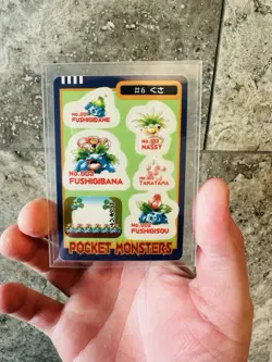 [mint] Bulbasaur Ivysaur Venusaur Grass Type Japanese Sealdass #6 Pokemon 1997 - Image 1