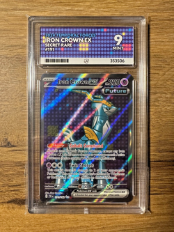 Pokemon TCG Temporal Forces Iron Crown ex 191/162 Ultra Rare ACE Graded 9 - Image 1